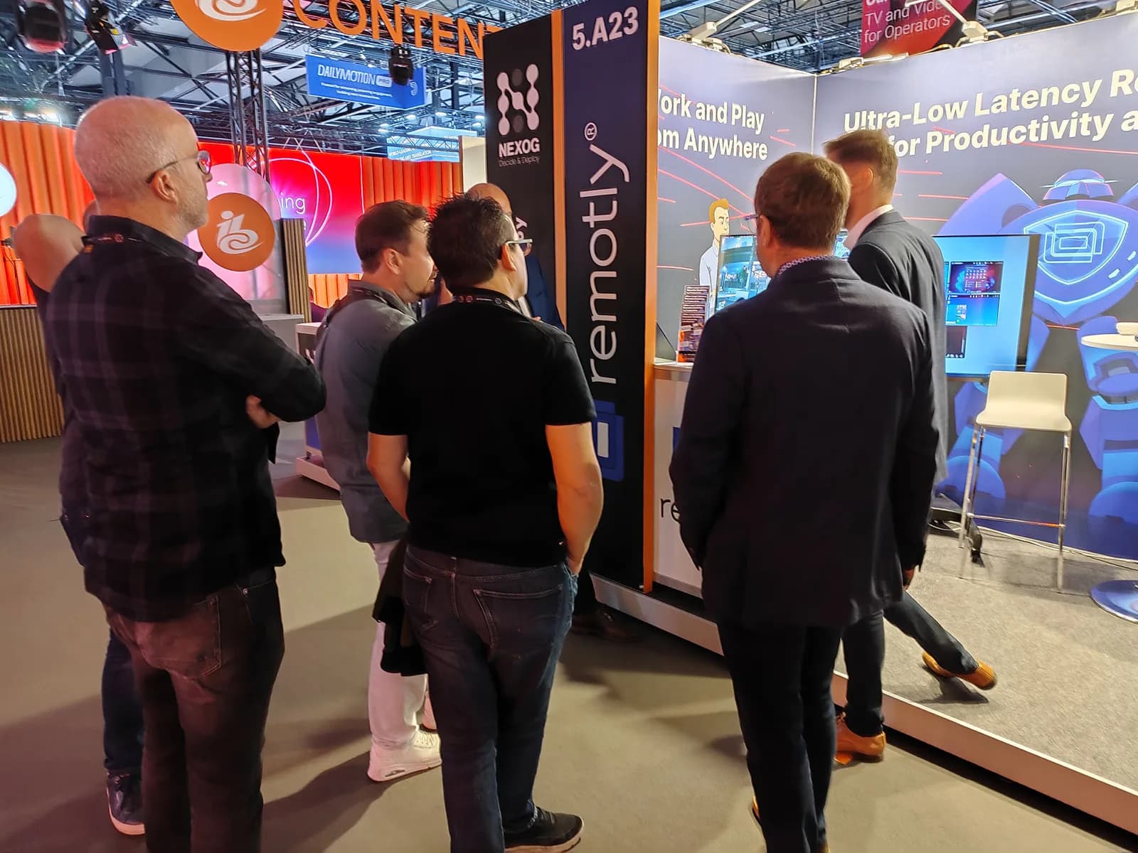A Remotly demo at the booth during IBC2025