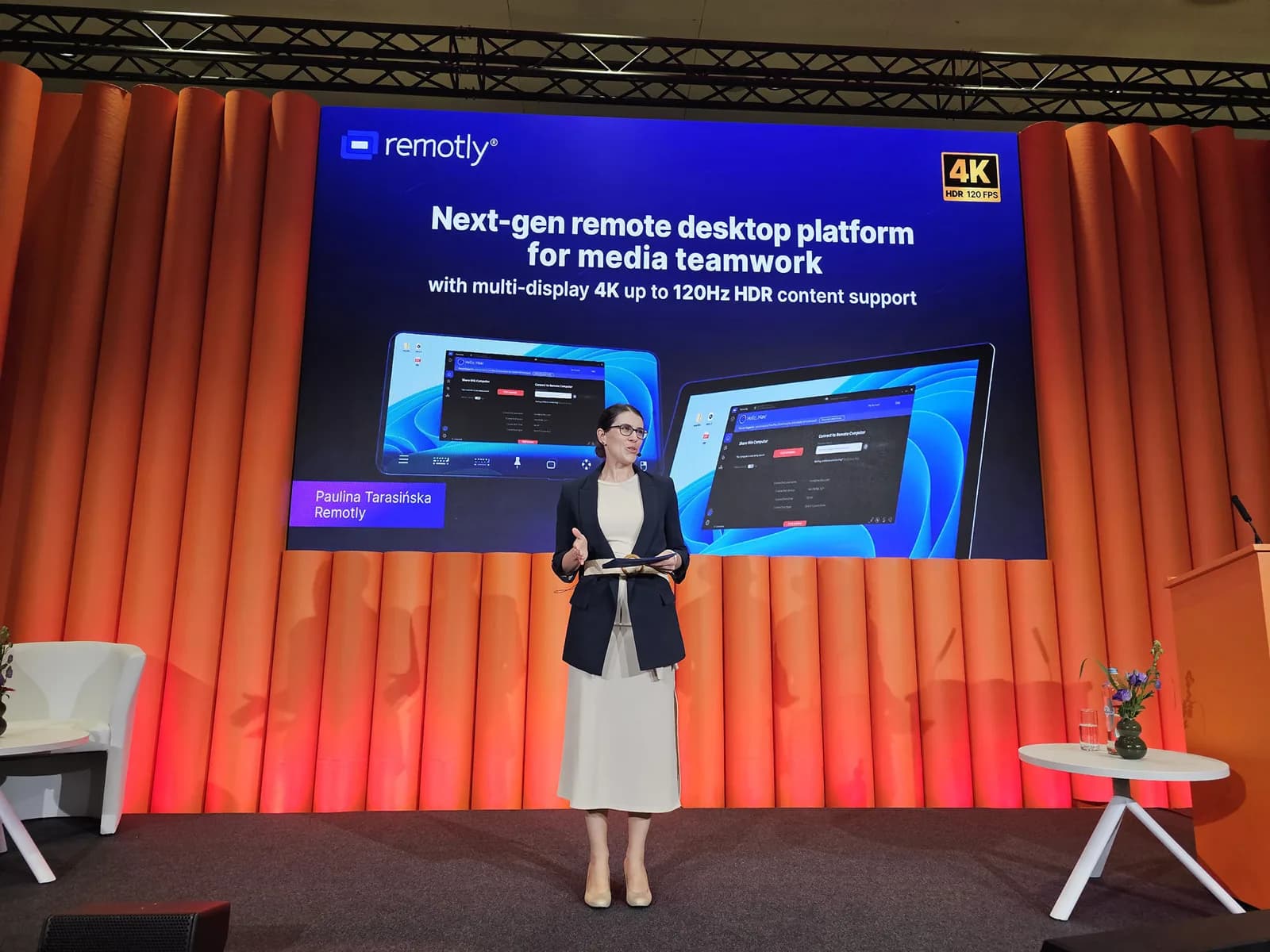 Remotly presenting on the Content Everywhere stage