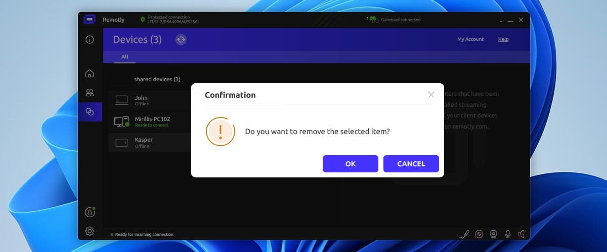 Cihaz kaldırıldı